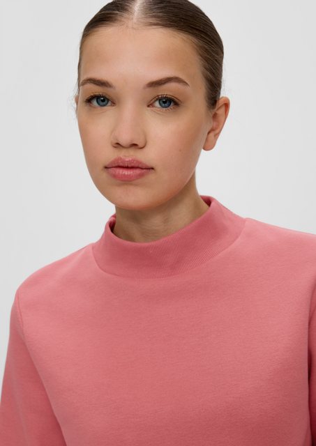 QS Sweatshirt Sweatshirt aus Baumwollmix Logo günstig online kaufen