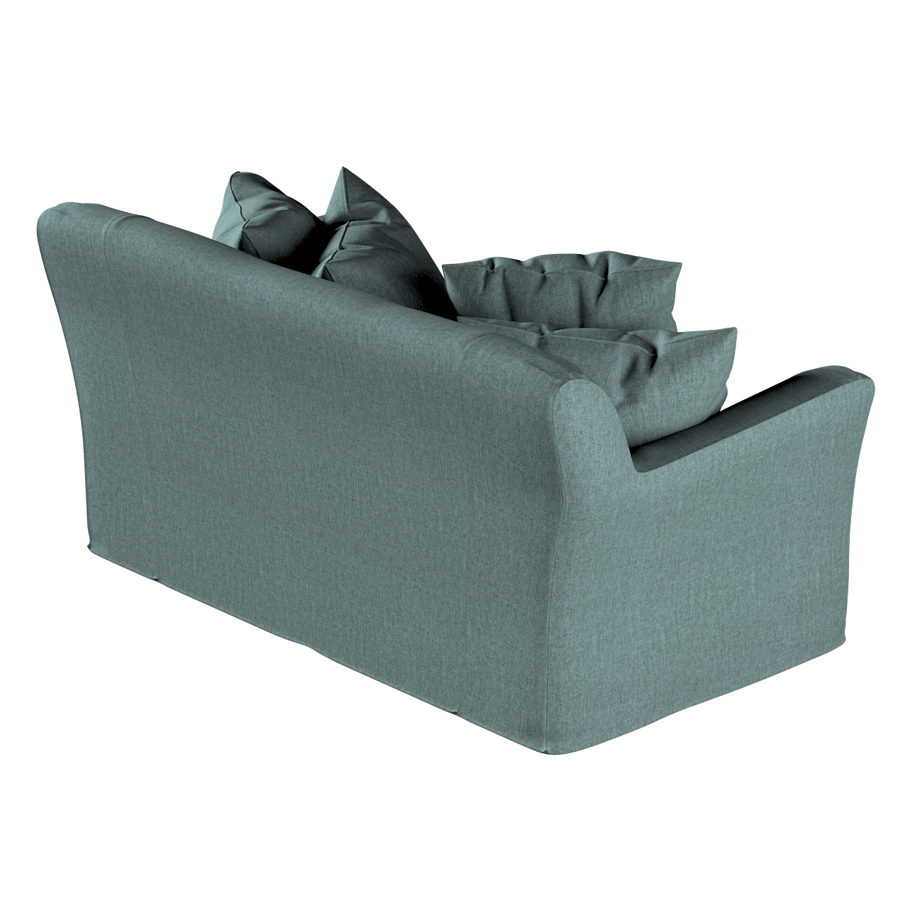 Bezug für Tomelilla 2-Sitzer Sofa nicht ausklappbar, grau- blau, Sofahusse, günstig online kaufen
