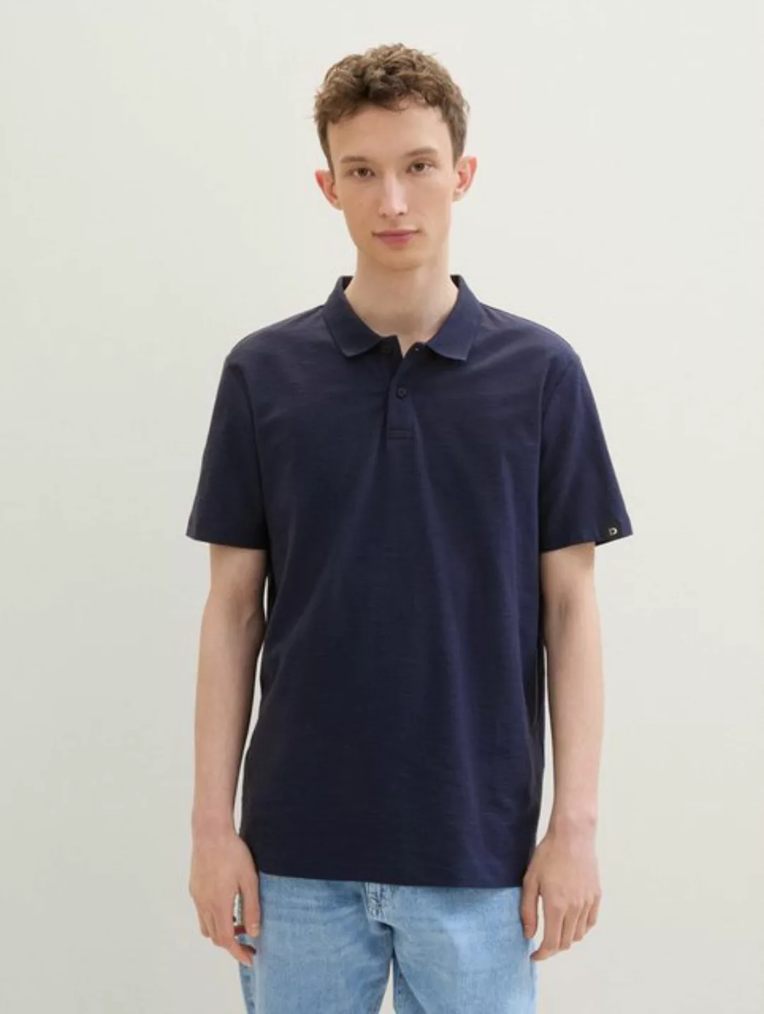 TOM TAILOR Denim Poloshirt Poloshirt mit Struktur günstig online kaufen