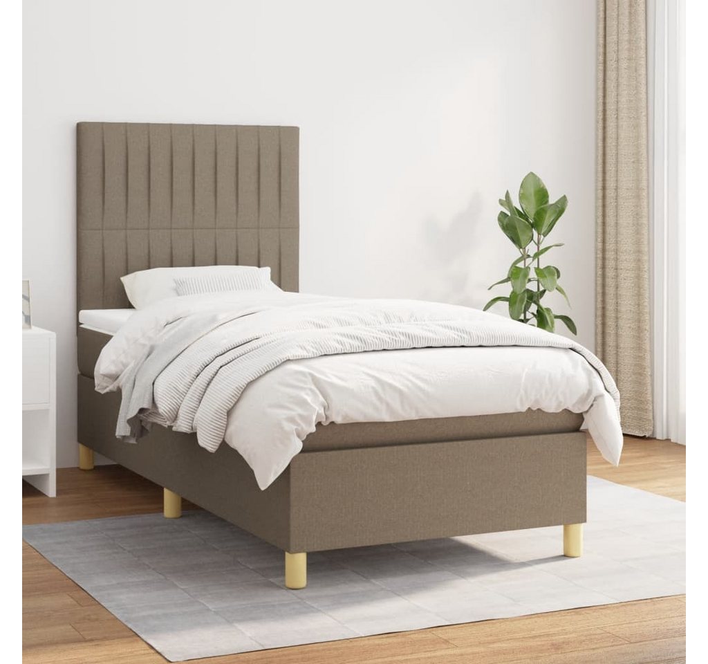 vidaXL Boxspringbett Bett Boxspringbett mit Matratze Stoff (90 x 190 cm, Ta günstig online kaufen