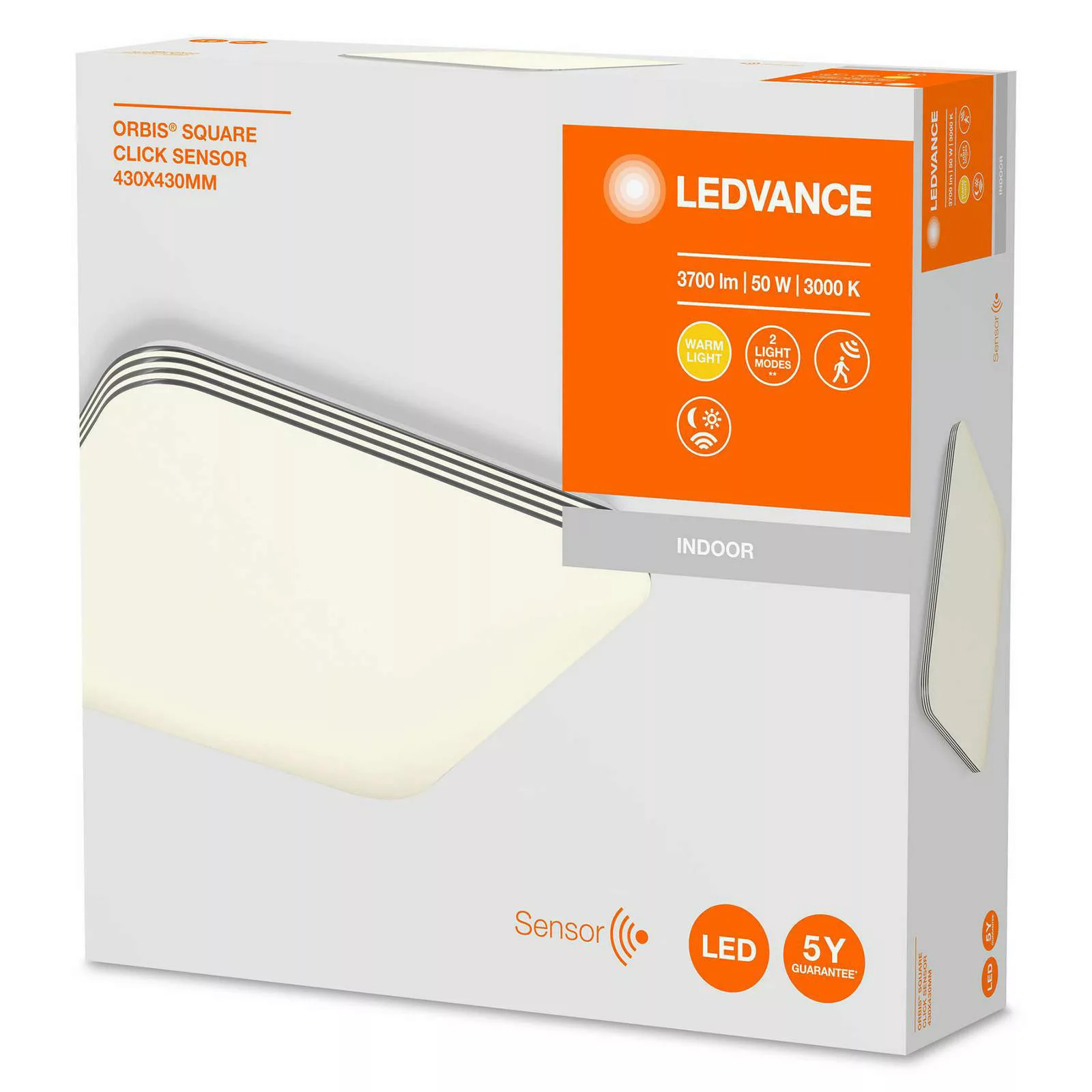 Ledvance Orbis Sensor LED-Deckenlampe eckig 43cm günstig online kaufen