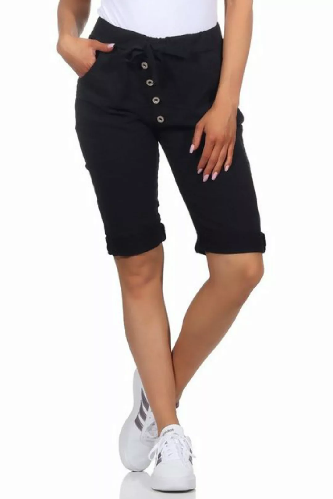 CLEO STYLE Bermudas Damen Bermuda 20828 34-38 Schwarz günstig online kaufen