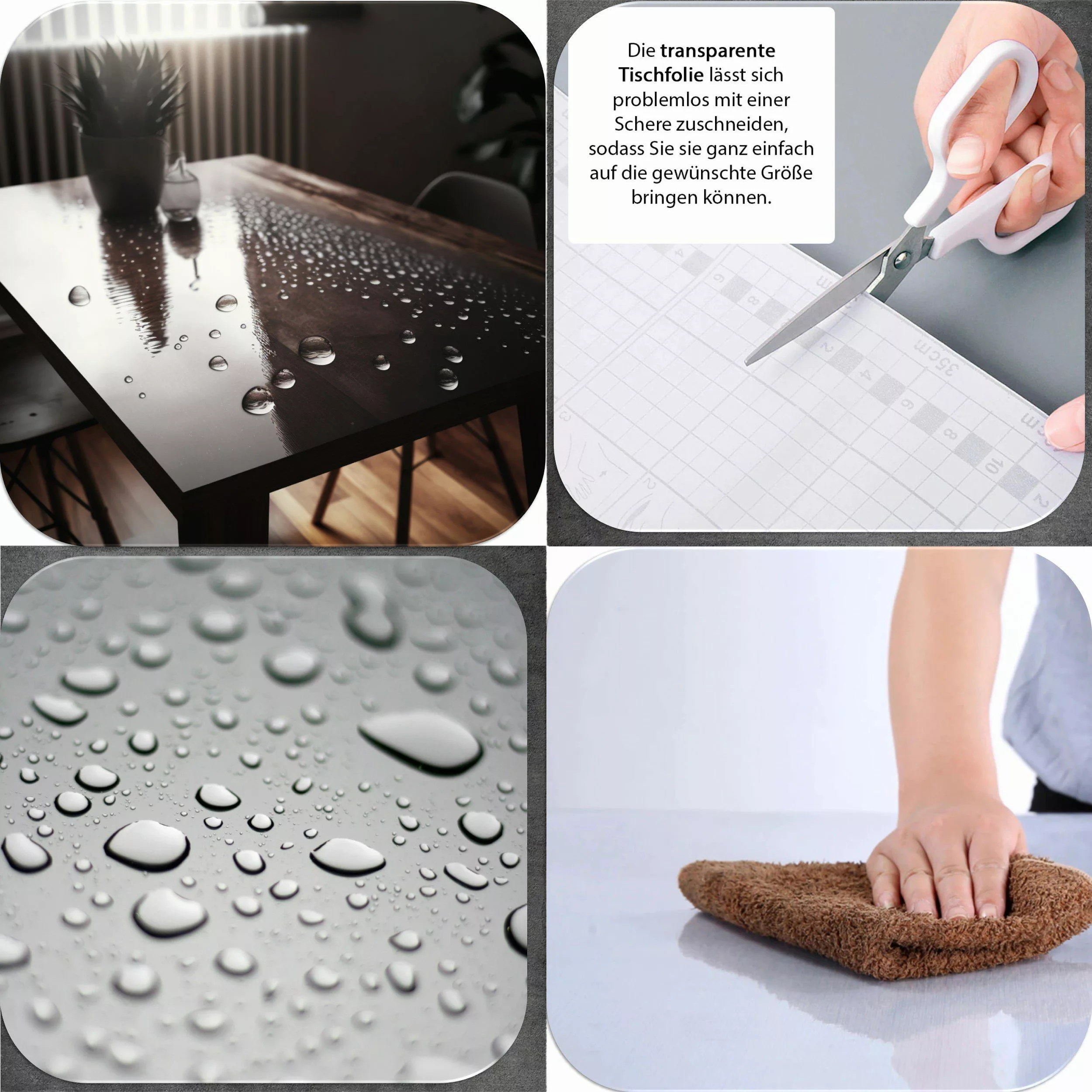 Fiora Tischdecke Transparente Tischdecke Schutzdecke Tischfolie günstig online kaufen