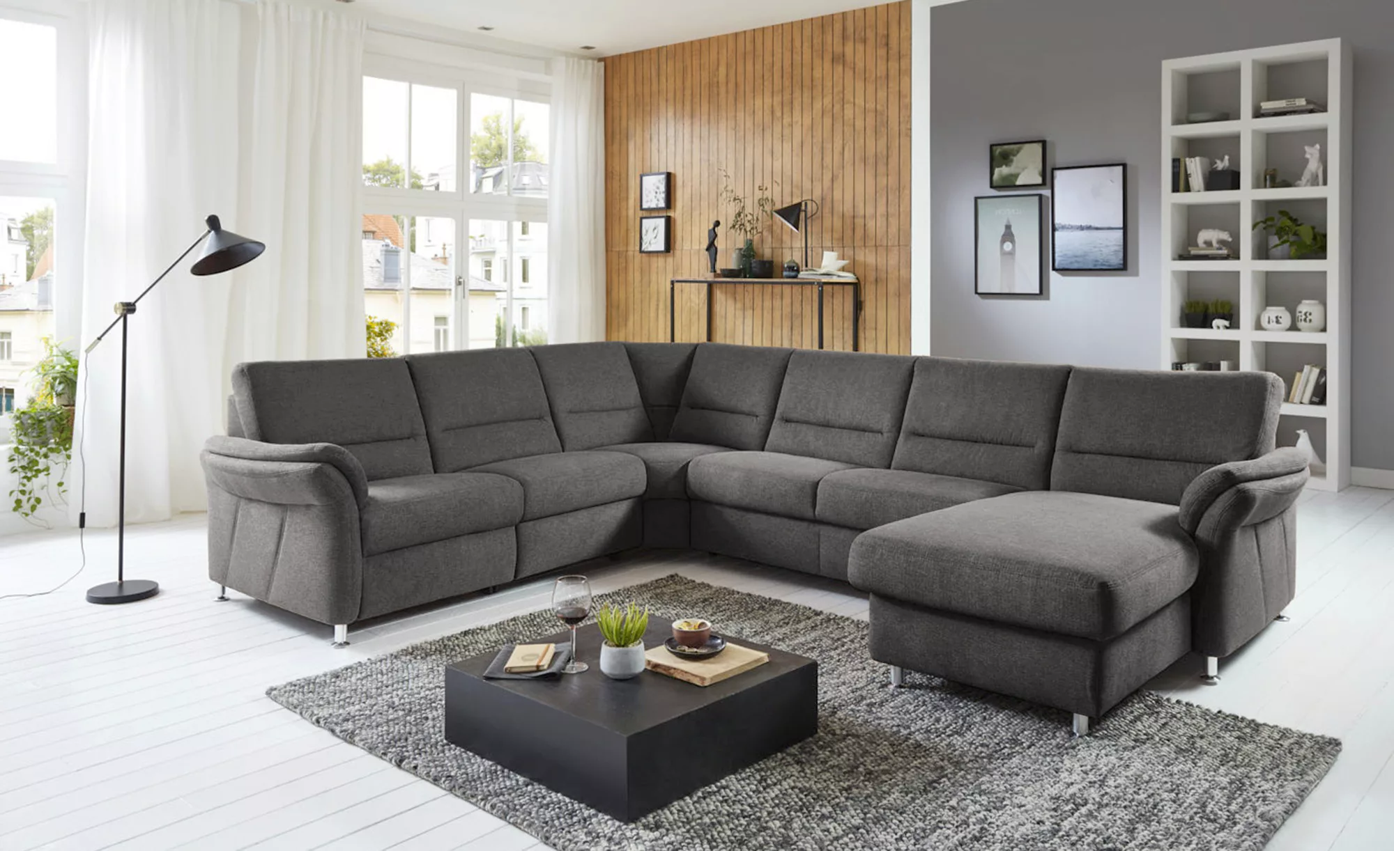 meinSofa Wohnlandschaft  Donald ¦ grau ¦ Maße (cm): B: 335 H: 89 T: 262.0 P günstig online kaufen