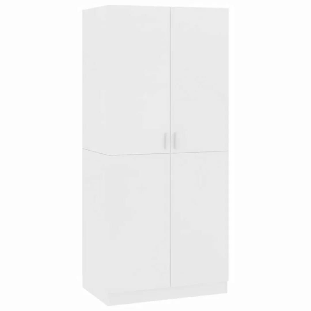 furnicato Kleiderschrank Weiß 80x52x180 cm Holzwerkstoff (1-St) günstig online kaufen