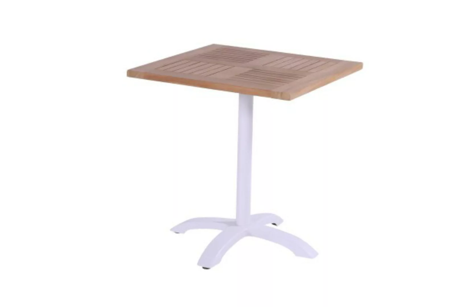 Sophie Teak Bistrotisch 70x70 cm Weiß günstig online kaufen