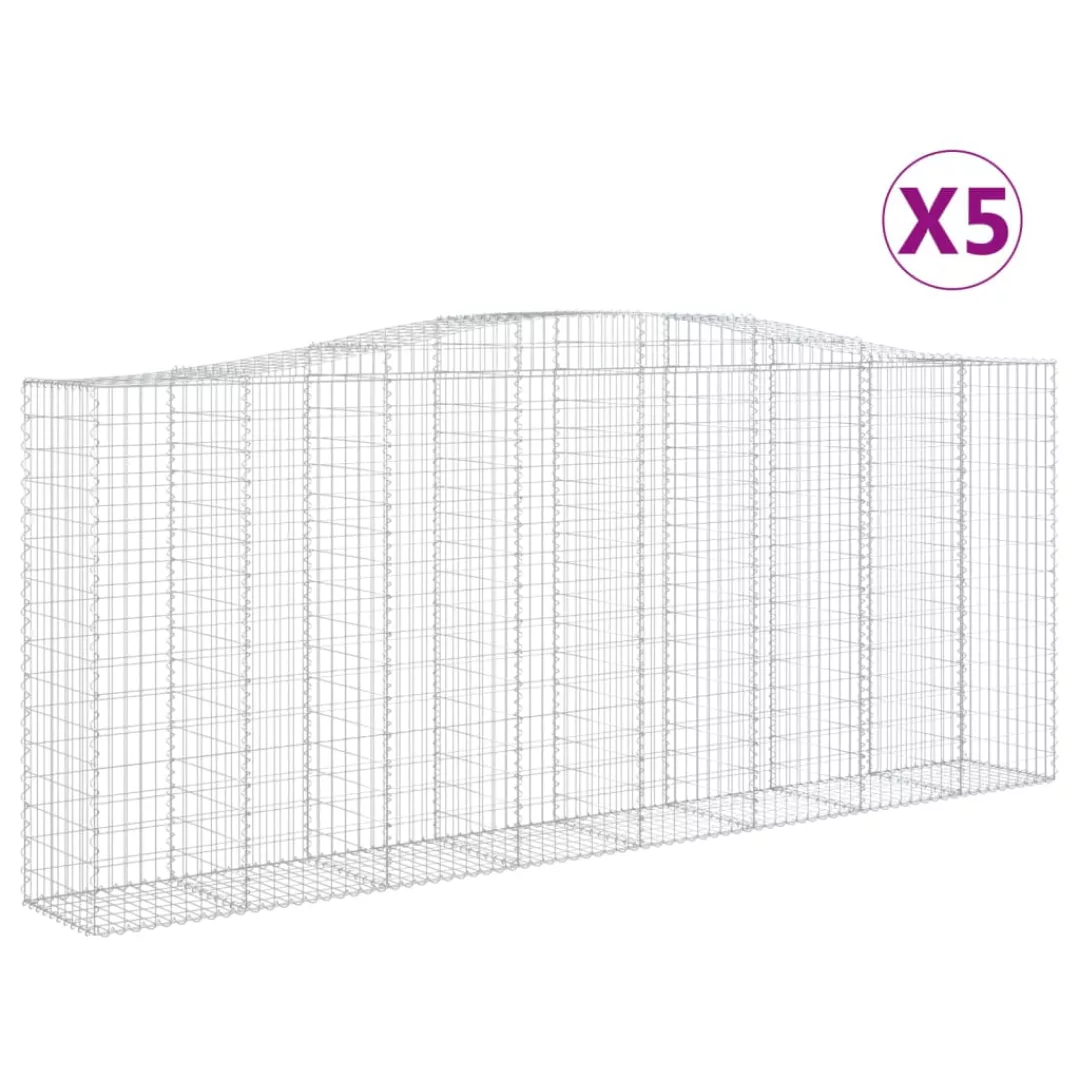 Vidaxl Gabionen Mit Hochbogen 5 Stk. 400x50x160/180cm Verzinktes Eisen günstig online kaufen