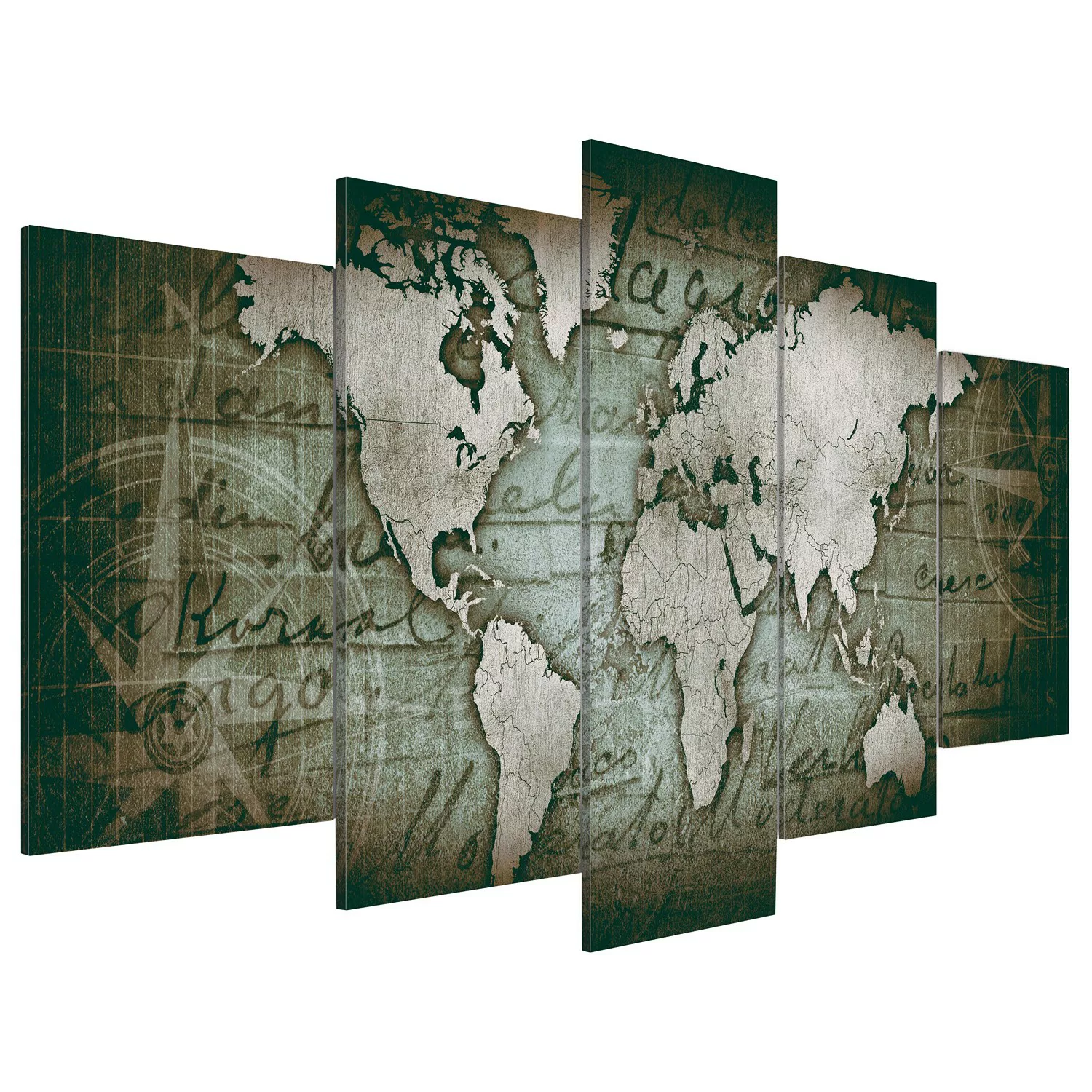 home24 Acrylglasbild Bronze Map III günstig online kaufen