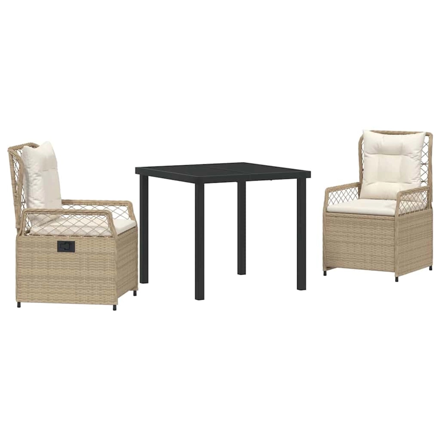 vidaXL Garten Essgruppe 3-Tlg Beige Poly Rattan 3381009 günstig online kaufen
