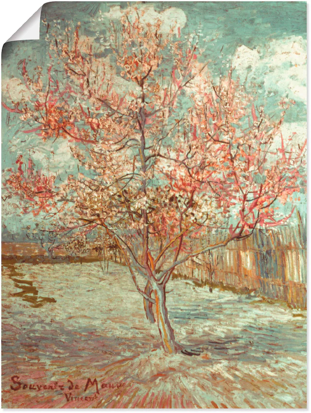 Artland Wandbild "Blühender Pfirsichbaum, 1888", Wiesen & Bäume, (1 St.), a günstig online kaufen