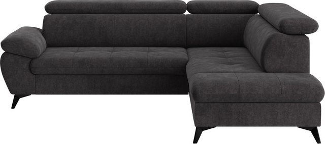 COTTA Ecksofa "Hudson L-Form", inkl. verstellbare Kopfstützen, wählbar mit günstig online kaufen