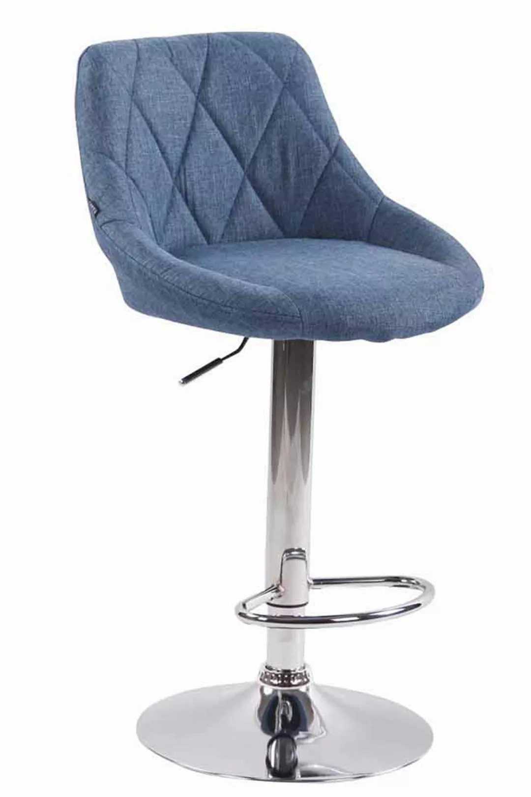 Barhocker Lazio Stoff Chrom Blau günstig online kaufen