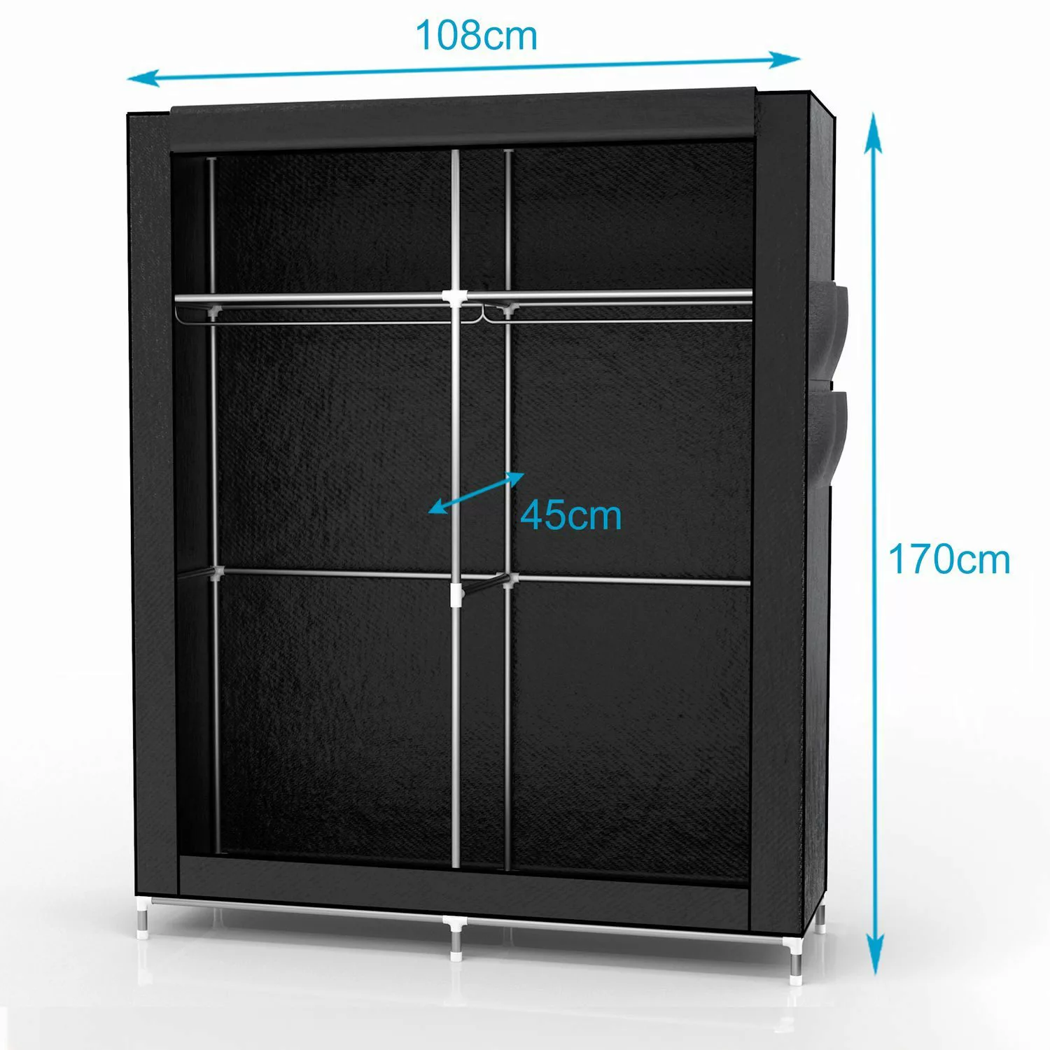 Intirilife Kleiderschrank (Faltschrank 108x170x45 cm in günstig online kaufen