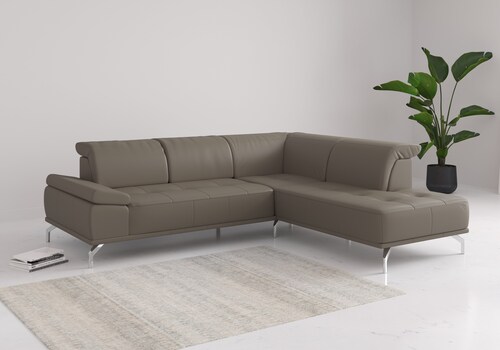Places of Style Ecksofa "Caluna", Inkl.Sitztiefenverstellung, wahlweise mit günstig online kaufen
