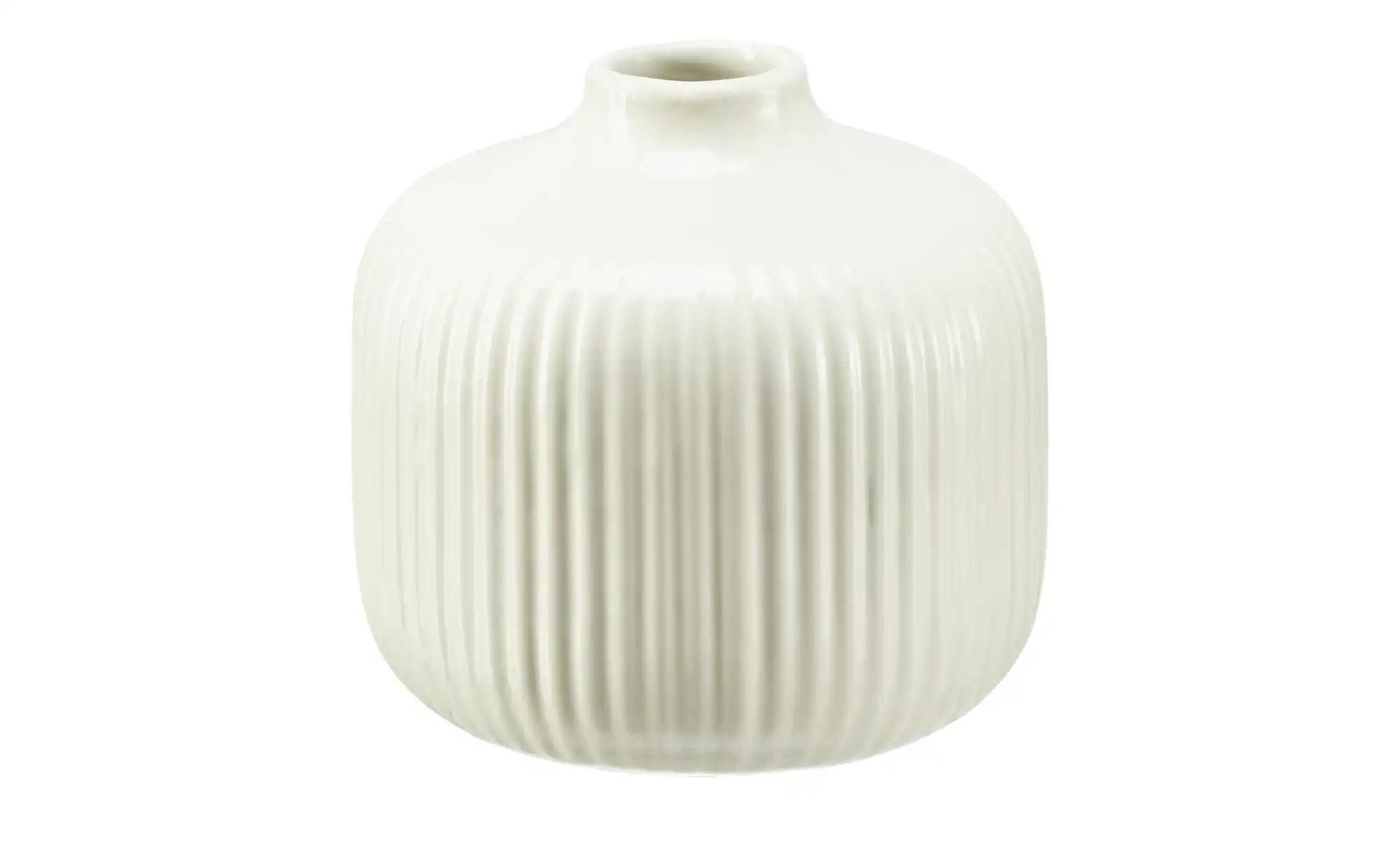 HOME STORY Vase ¦ creme ¦ Dolomite ¦ Maße (cm): H: 10  Ø: 10.5 Accessoires günstig online kaufen