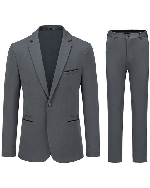 Allthemen Anzug (2 tlg, Sakko & Hose) Herrenanzug Slim Fit Hochzeitanzug fü günstig online kaufen