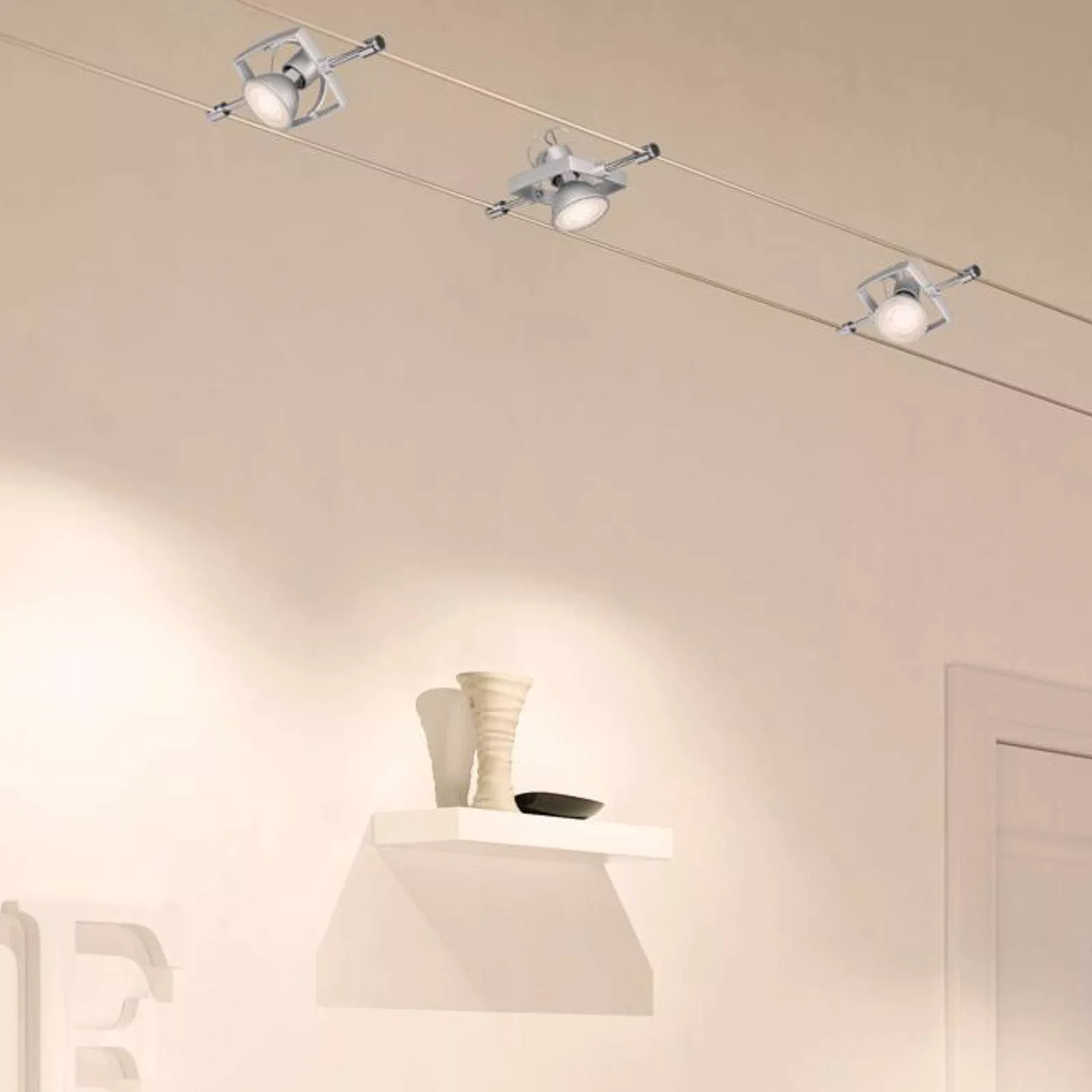 Paulmann Mac II Seilsystem, Chrom matt mit 5 Spots günstig online kaufen