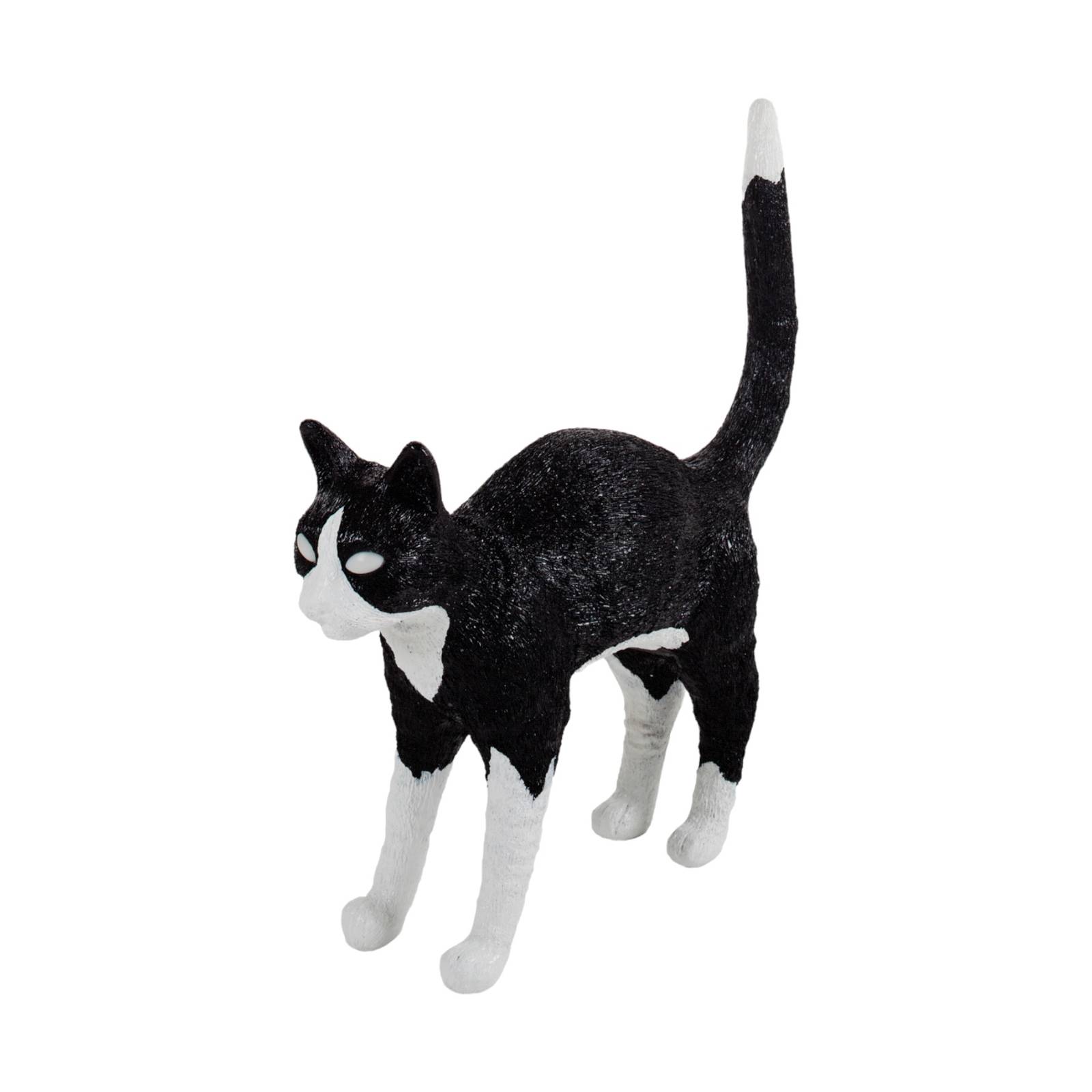 SELETTI Jobby the Cat LED-Dekolampe, schwarz/weiß günstig online kaufen