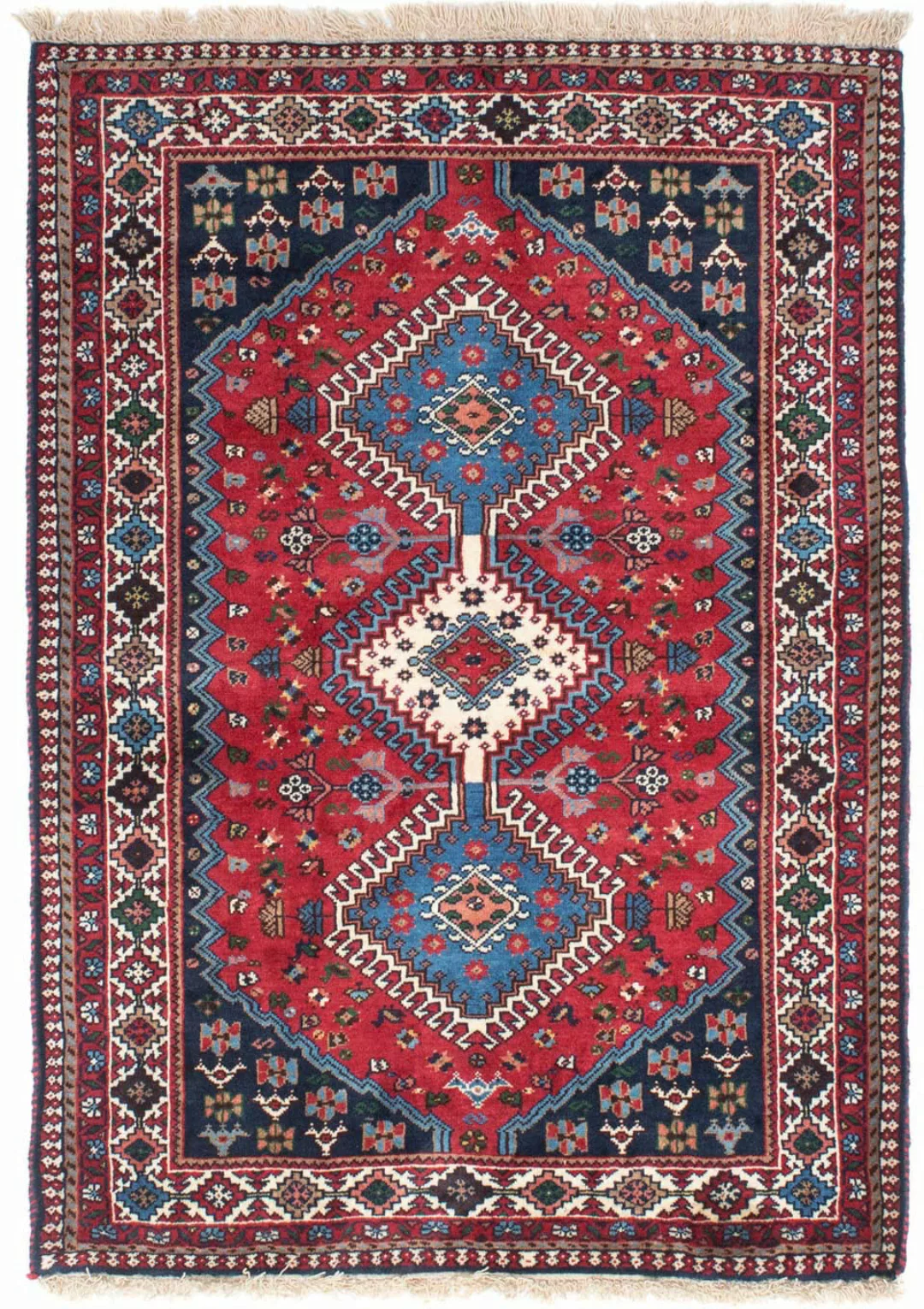 morgenland Wollteppich »Yalameh Durchgemustert Rosso 147 x 102 cm«, rechtec günstig online kaufen