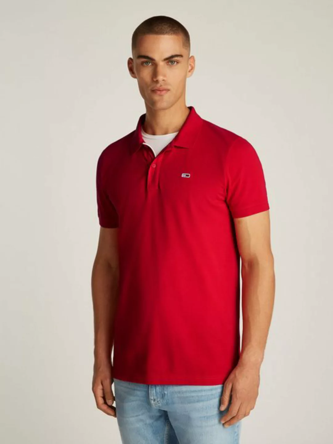 Tommy Jeans Poloshirt TJM SLIM PLACKET POLO Piqué mit Polokragen günstig online kaufen