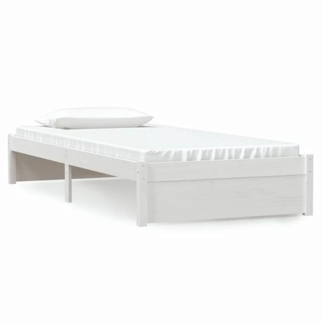 furnicato Bett Massivholzbett Weiß 90x200 cm günstig online kaufen