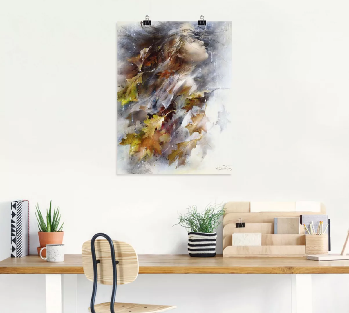 Artland Wandbild »Herbst«, Frau, (1 St.), als Leinwandbild, Poster, Wandauf günstig online kaufen