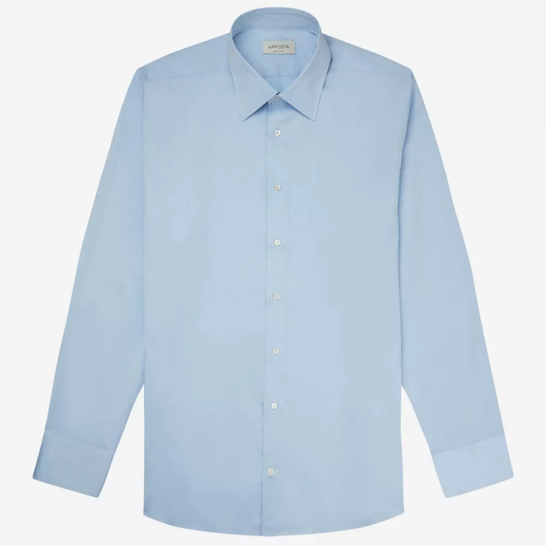 Hemd  einfarbig  hellblau 100% reine baumwolle pinpoint doppelt gezwirnt, k günstig online kaufen