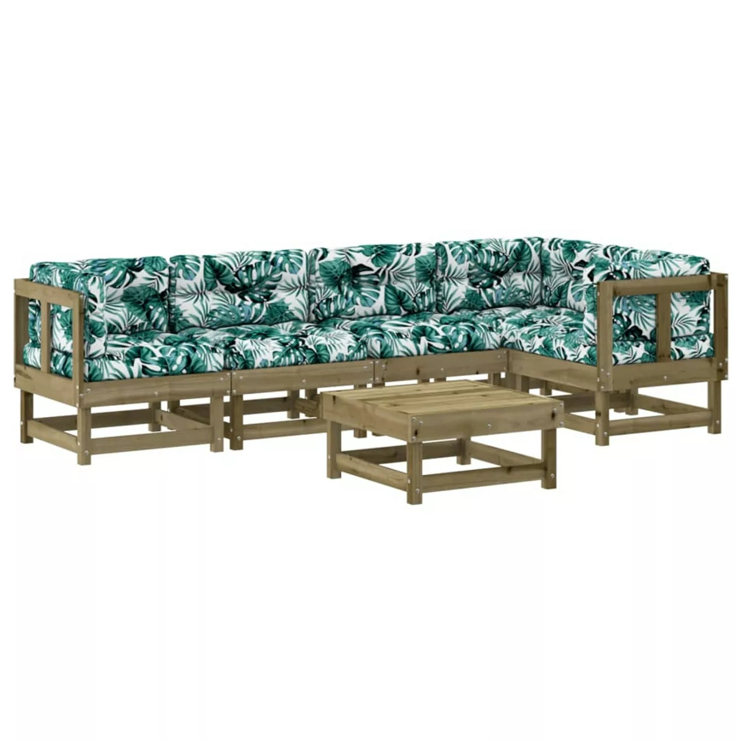 vidaXL 6-tlg Garten-Lounge-Set mit Kissen Imprägniertes Kiefernholz Modell günstig online kaufen