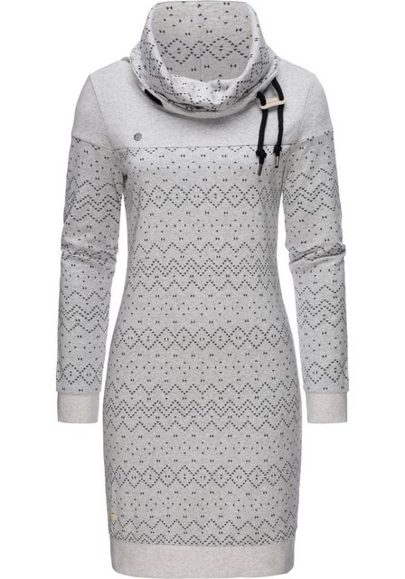 Ragwear Sweatkleid Chloe Dress stylisches Langarmkleid mit Ethnomuster günstig online kaufen