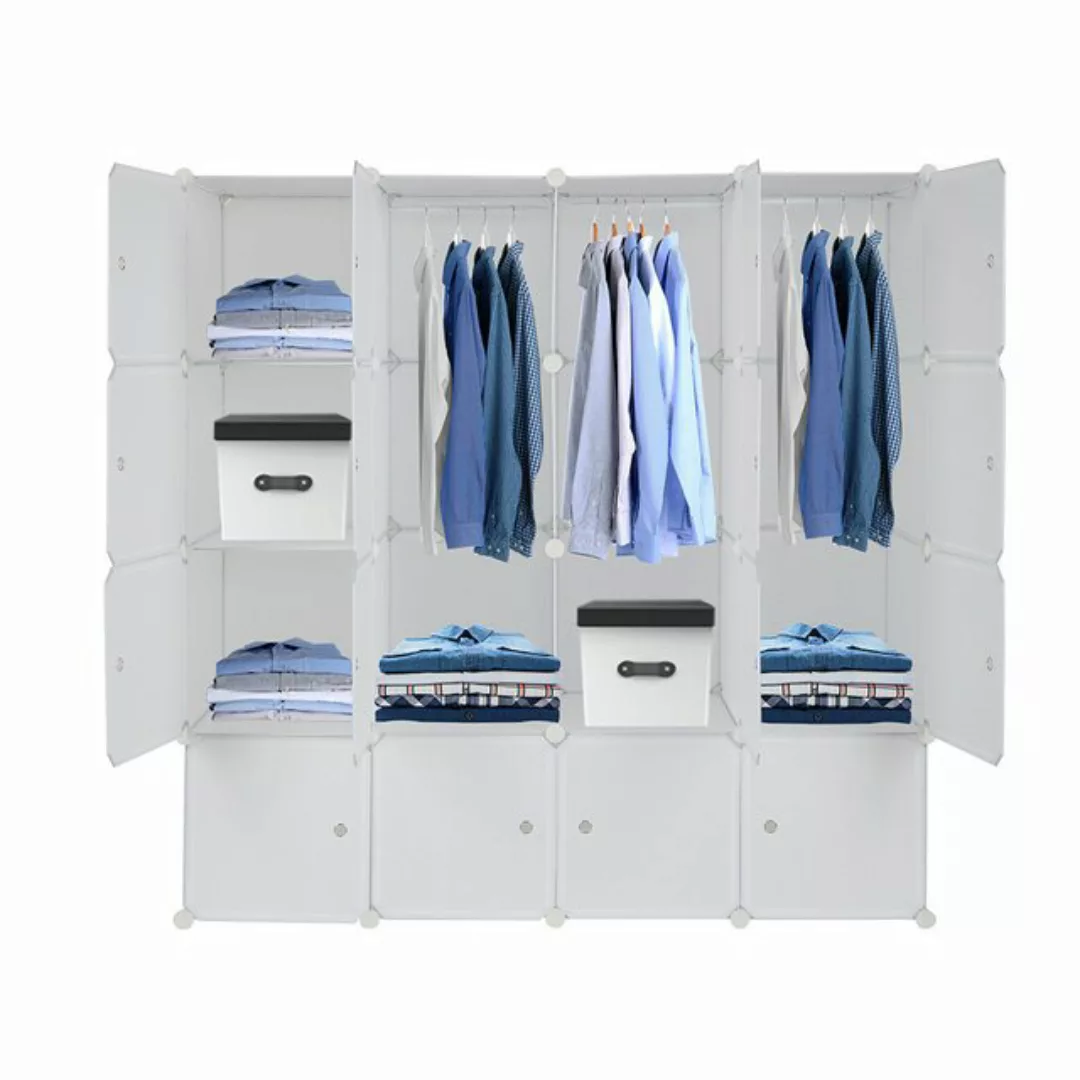 Bellavio Kleiderschrank Steckregal (142*47*178cm, 16-St) mit 16 / 20 Würfel günstig online kaufen