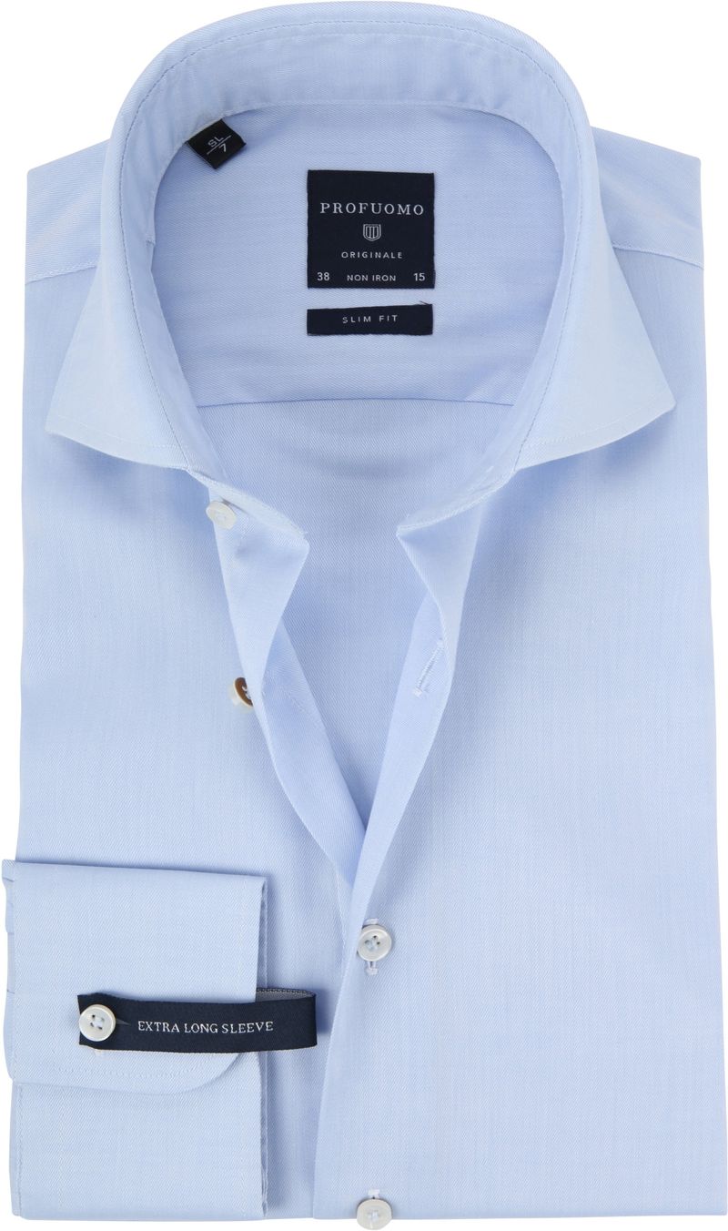 Profuomo Hemd Extra Lange Ärmel Cutaway Light Blue - Größe 41 günstig online kaufen