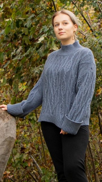 Ariun Kaschmirpullover Zopfstrickpullover günstig online kaufen