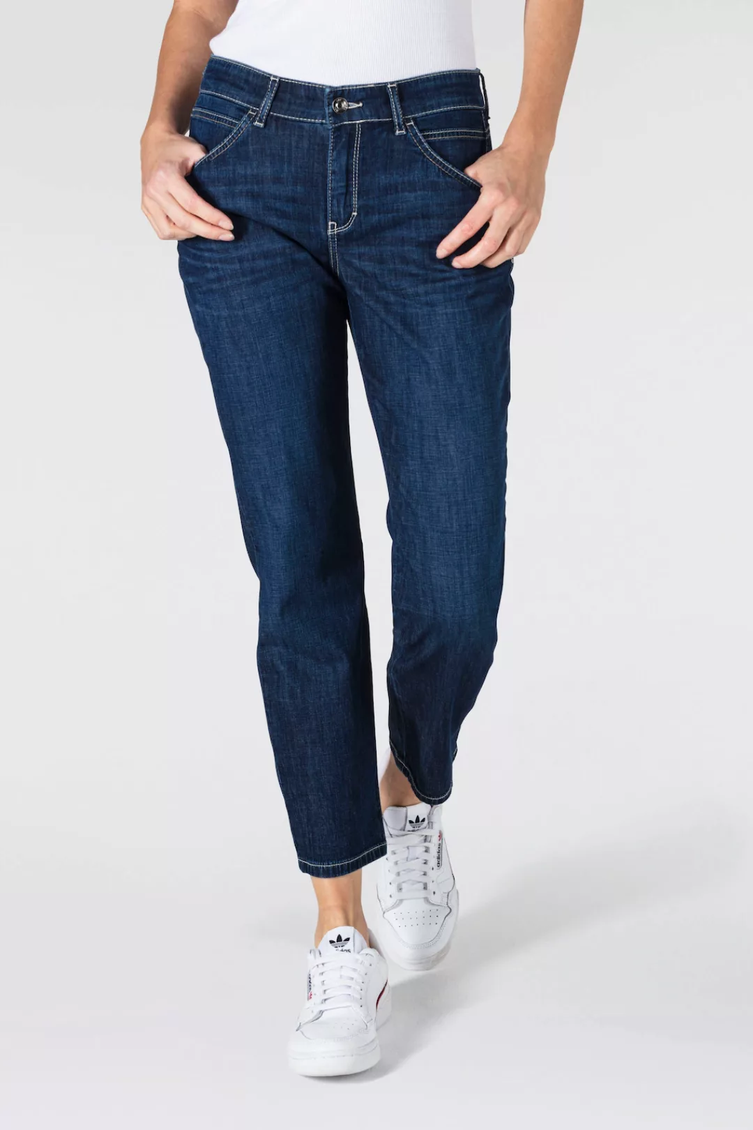 MAC Ankle-Jeans "Slim 7/8", Kontrastfarbene Nähte günstig online kaufen