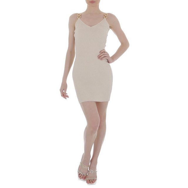 Ital-Design Strickkleid Damen Party & Clubwear Kette Stretch Strickoptik Mi günstig online kaufen