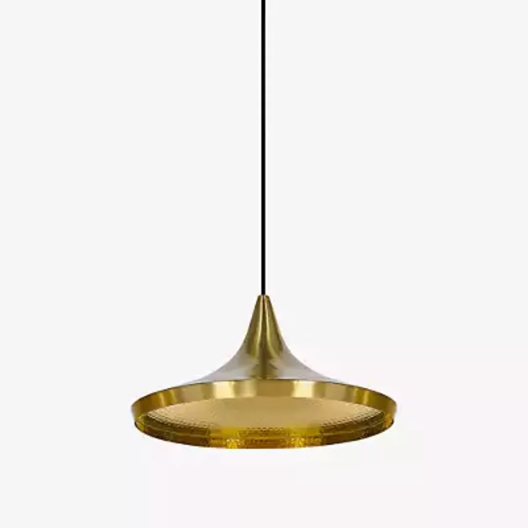 Pendelleuchte Beat Wide LED gold metall / Ø 36 cm x H 19 cm - Handwerklich günstig online kaufen