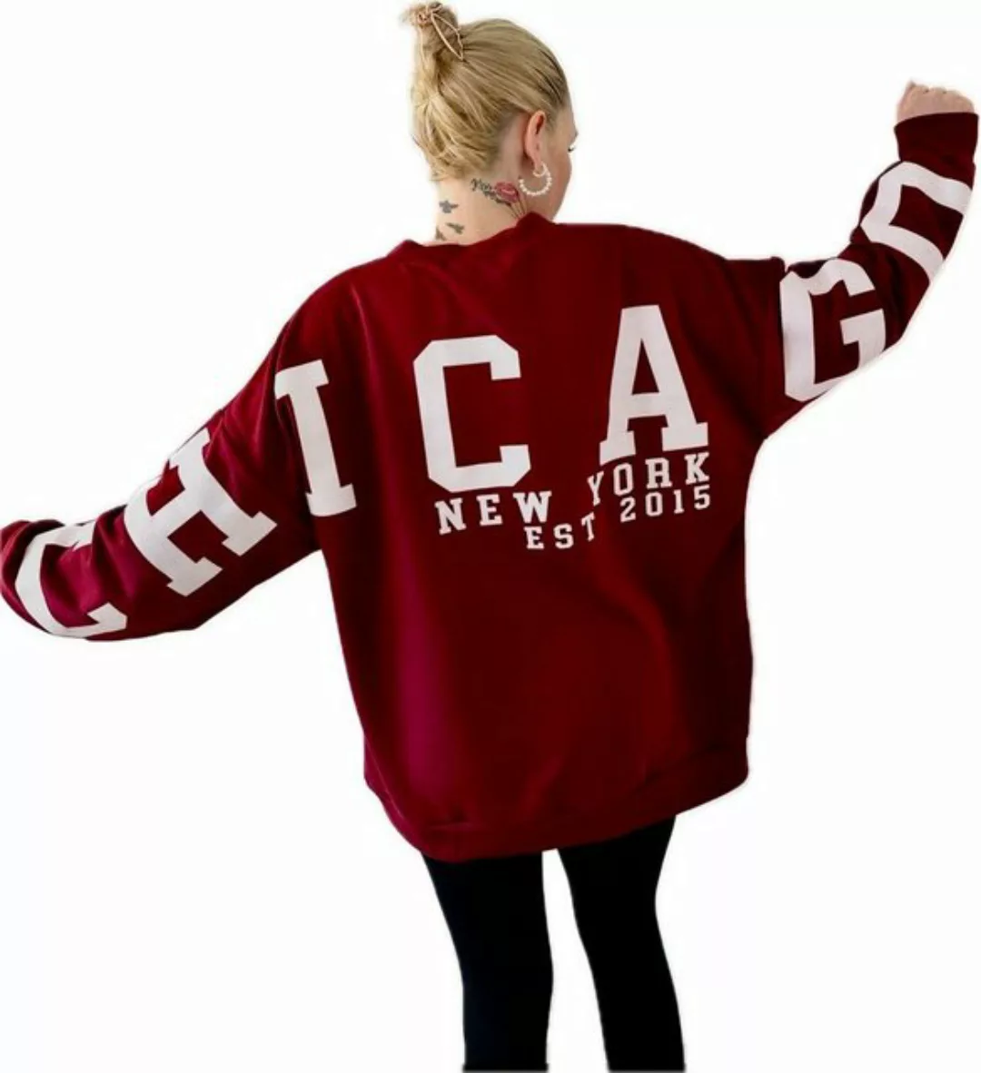 Worldclassca Longsweatshirt Worldclassca Oversized Sweatshirt CHICAGO Langa günstig online kaufen