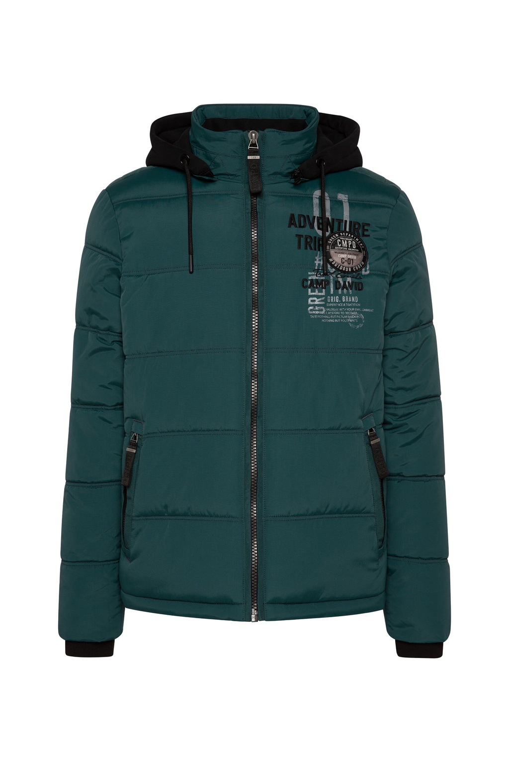 CAMP DAVID Winterjacke, mit Kapuze, mit Rippbündchen im Ärmel günstig online kaufen