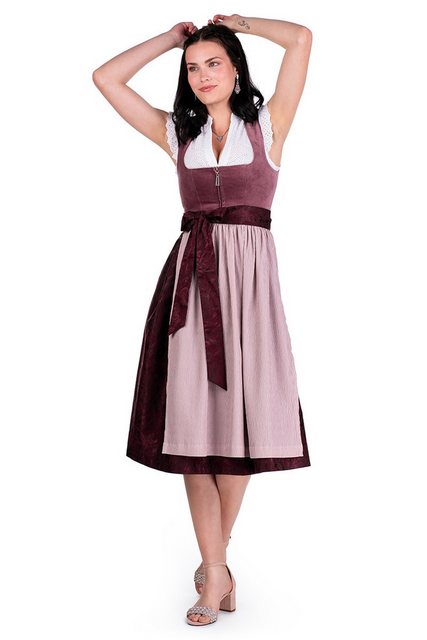 MarJo Dirndl Samt Dirndl 2tlg. - IRSEE - traube/mauve günstig online kaufen