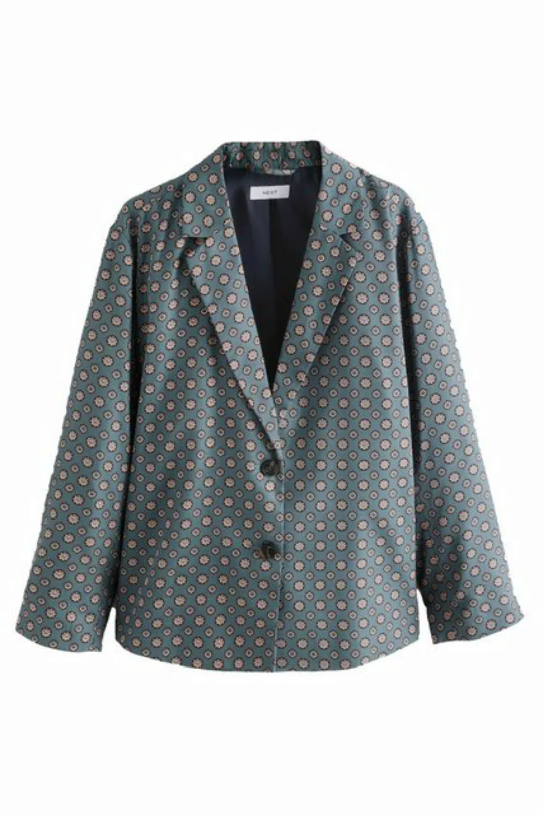 Next Jackenblazer Einreihiger Blazer im Relaxed Fit mit Geomuster (1-tlg) günstig online kaufen