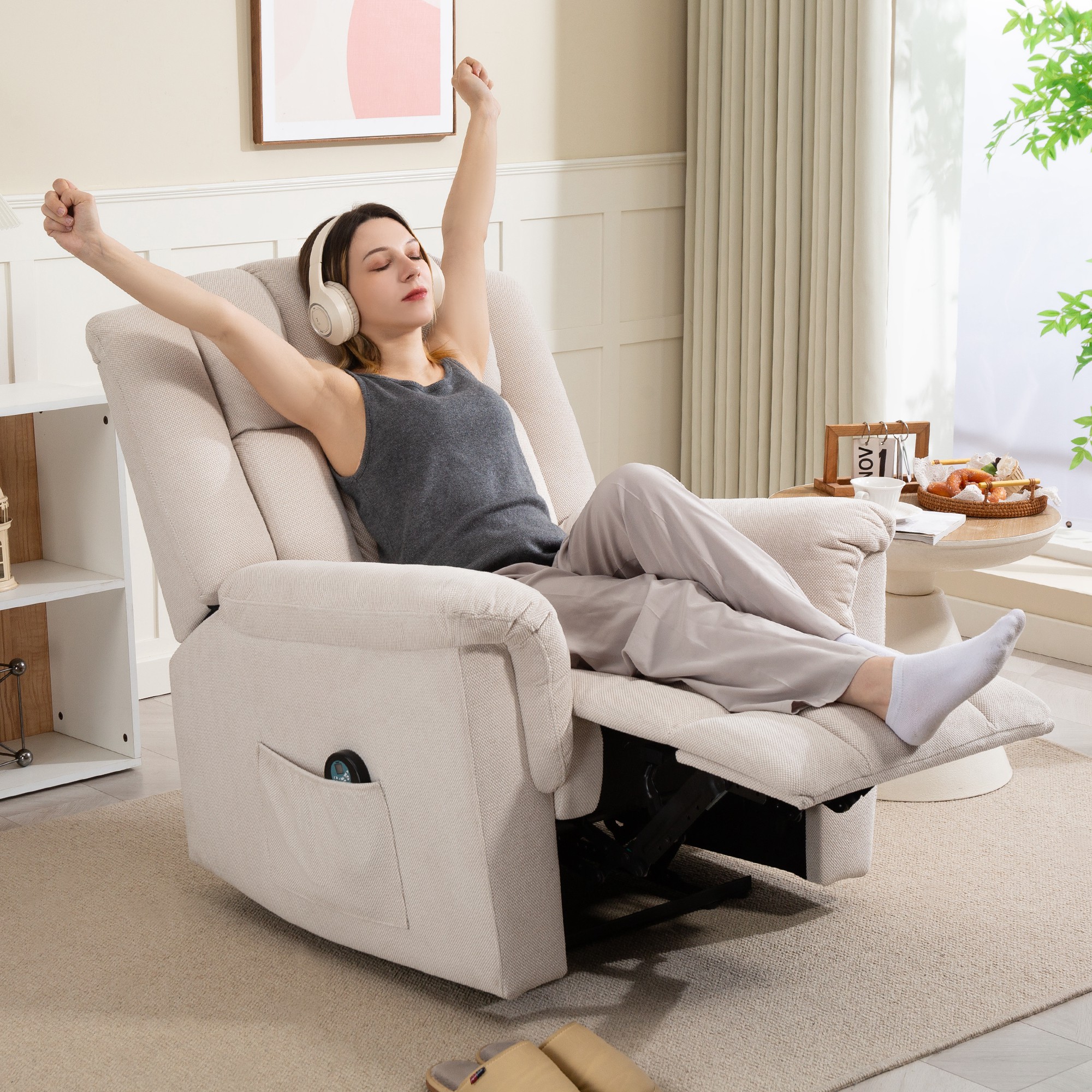 HOMCOM Massagesessel, elektrischer und beheizter Relaxsessel, neigbarer Ses günstig online kaufen