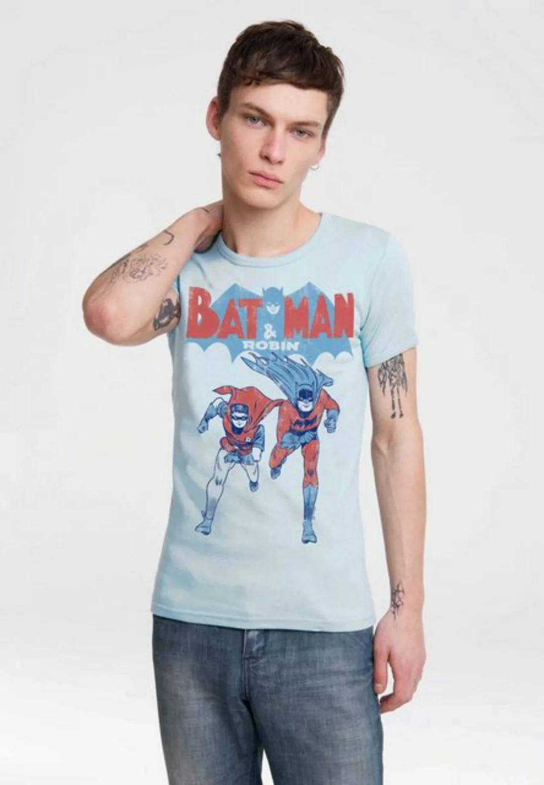 LOGOSHIRT T-Shirt Batman & Robin mit trendigem Superhelden-Print günstig online kaufen