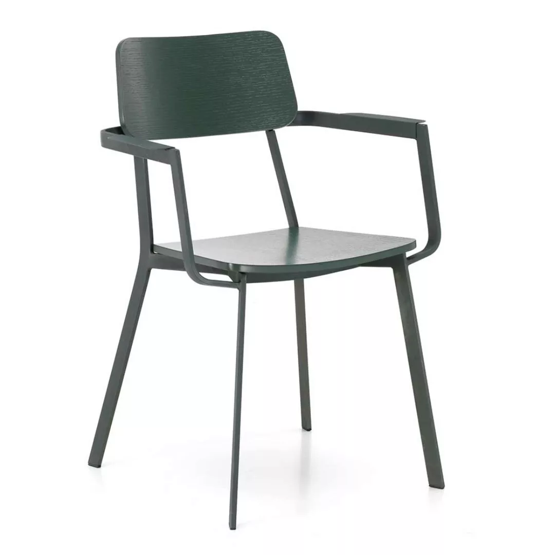 Design Stühle in Grün Schichtholz Metall (4er Set) günstig online kaufen