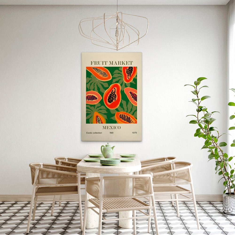 A.S. Création Leinwandbild "Fruit Market 2 - Wandbild Beige Orange Keilrahm günstig online kaufen