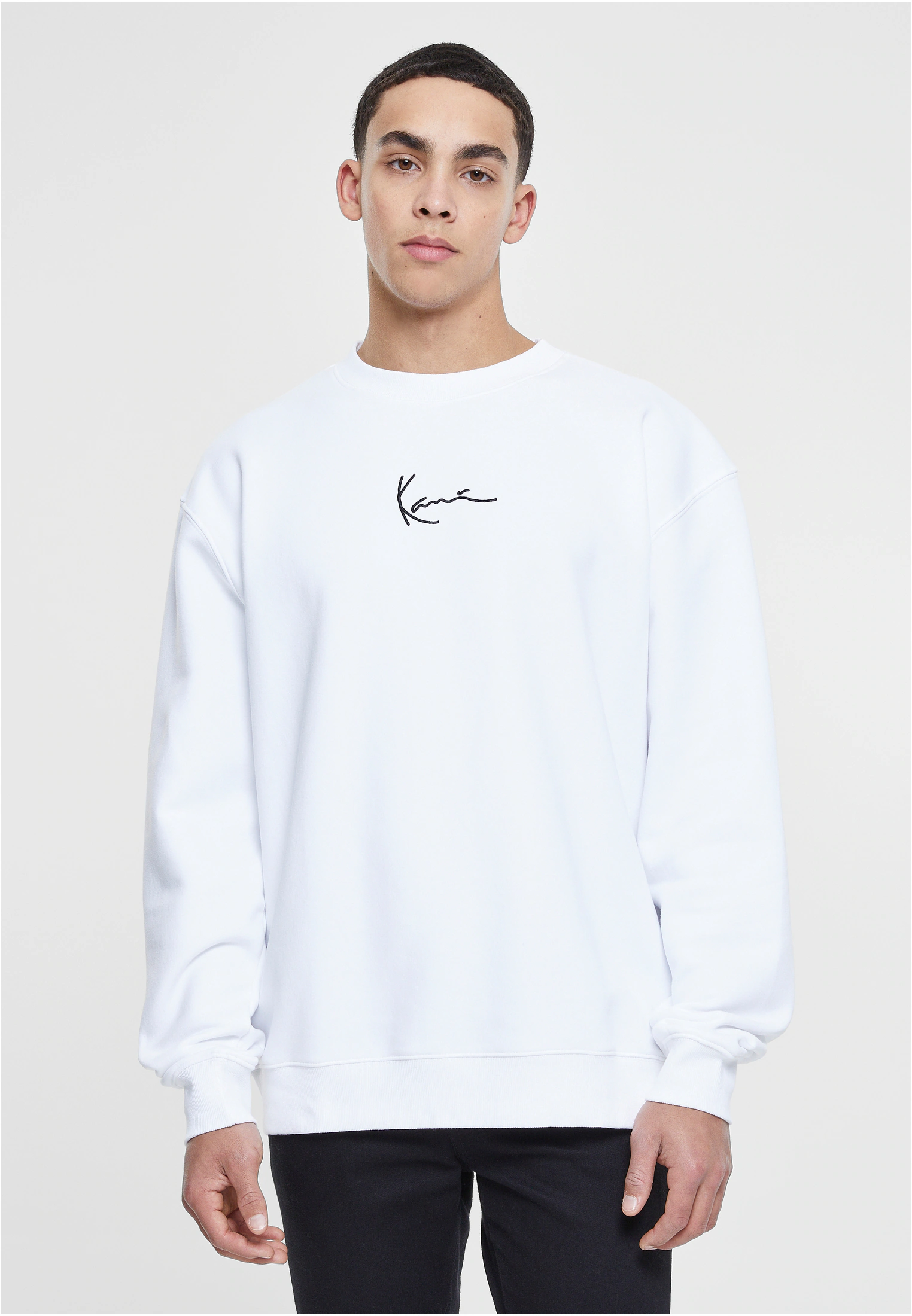 Karl Kani Rundhalspullover "Karl Kani Herren KKMQ12003WHT Small Signature C günstig online kaufen