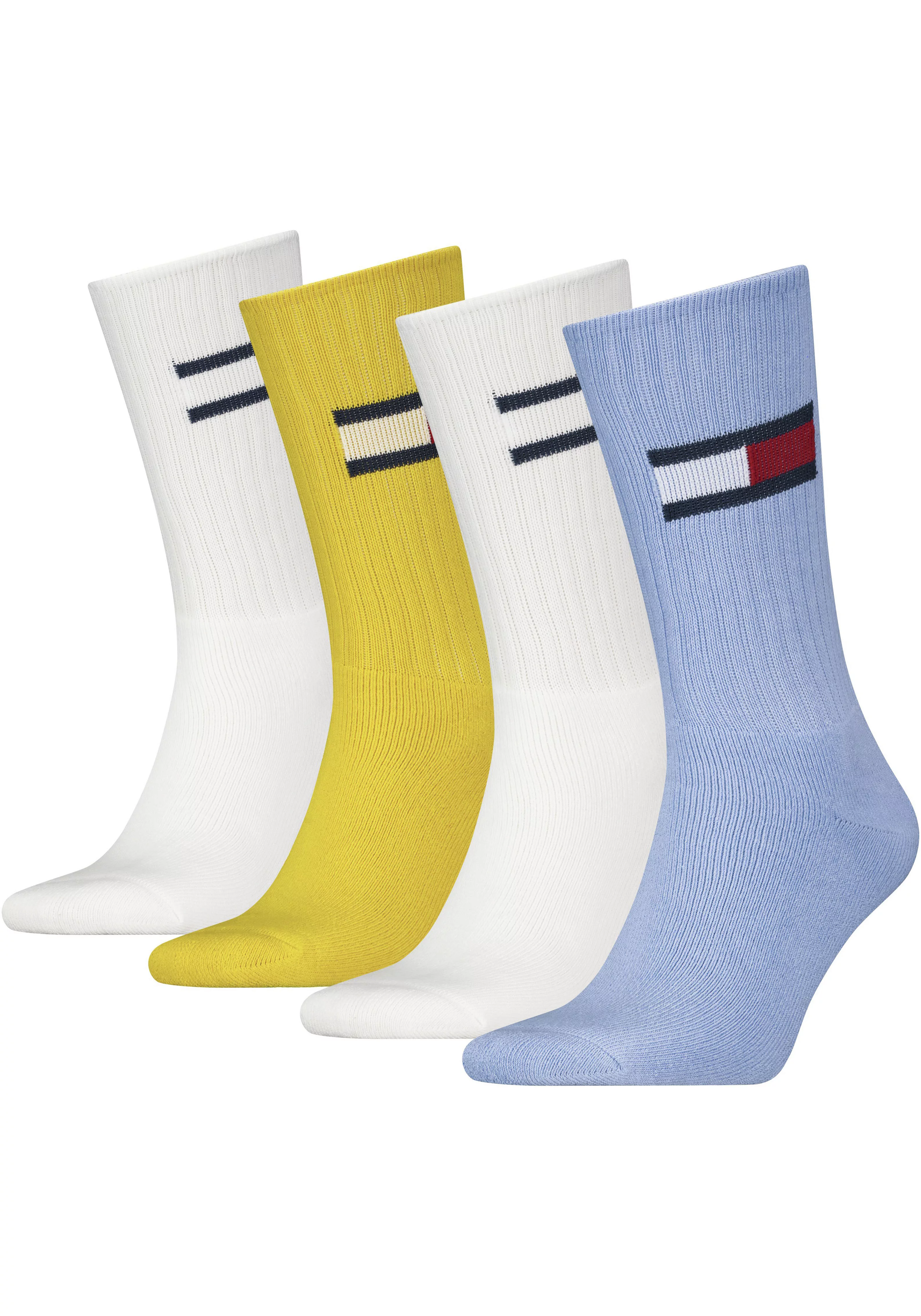 Tommy Hilfiger Sportsocken, (4er-Pack), mit großem Flag-Label seitlich günstig online kaufen