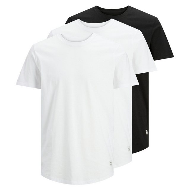 Jack & Jones Herren Rundhals T-Shirt JJENOA 3er PACK - Regular Fit günstig online kaufen