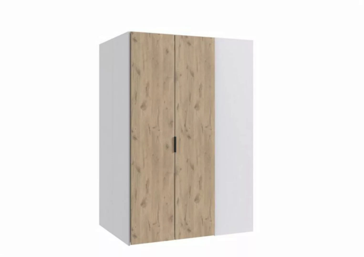 freiraum Drehtürenschrank NORDERNEY begehbar, 9 Böden, weiss / Viking oak D günstig online kaufen