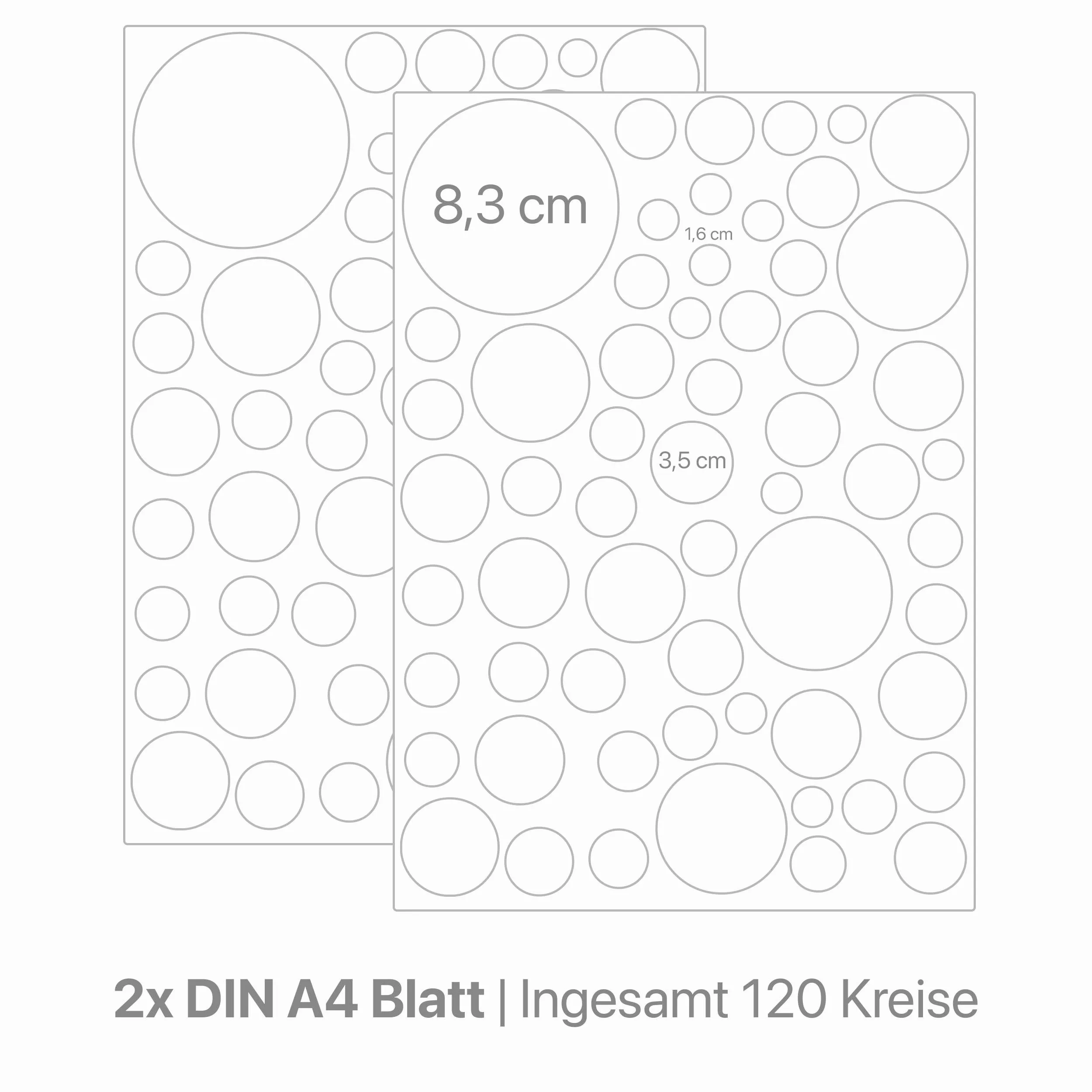 WANDKIND Wandtattoo Kreise Set 120 Stück günstig online kaufen