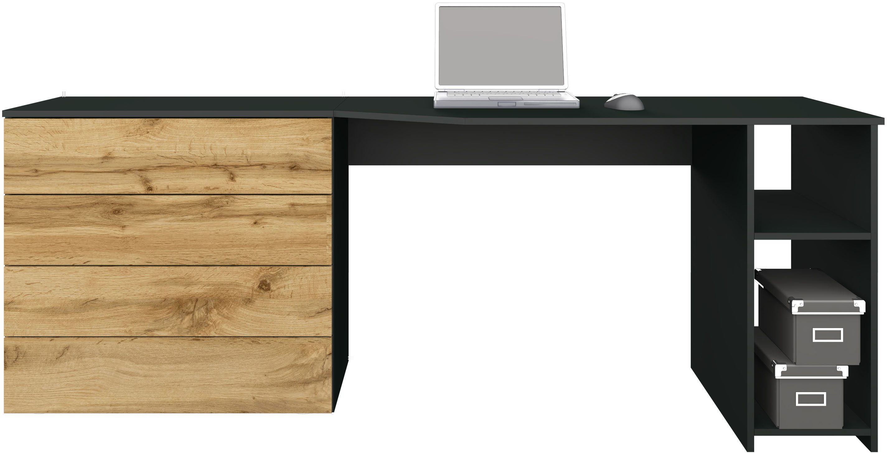 borchardt Möbel Schreibtisch "Vaasa", Breite 196 cm, Push to Open-Funktion günstig online kaufen
