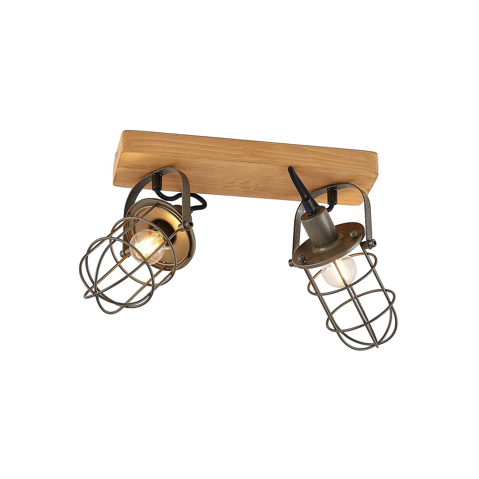 Lindby Serima Deckenlampe mit zwei Käfigschirmen günstig online kaufen